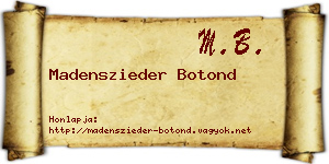 Madenszieder Botond névjegykártya